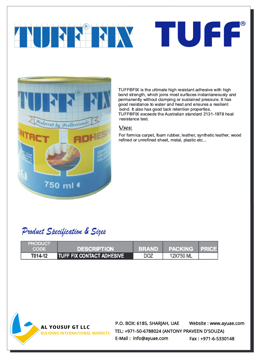 Tuffstick Super Glue Suppliers In Dubai UAE